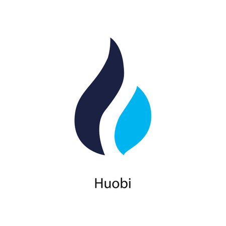 Huobi cryptocurrency icon - one of the largest and most trusted exchanges. vector illustrationのイラスト素材