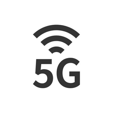 5G icon symbol isolated on white background. vector illustrationのイラスト素材
