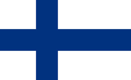 State flag of Finland. Official Finnish flag vector icon. Flat vector.のイラスト素材