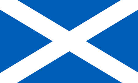 State flag of Scotland. Official Scottish flag icon. Real proportions.のイラスト素材