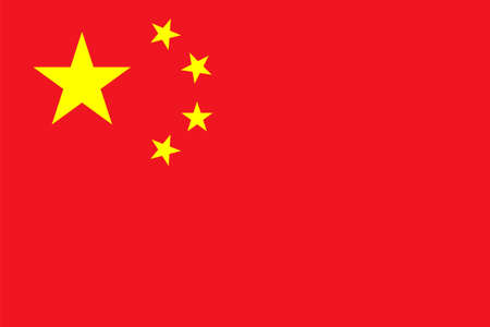 China official flag, correct colors and proportions. National flag of China.のイラスト素材