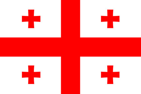 Georgia official flag, correct colors and proportions. National Georgian flagのイラスト素材
