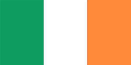 Ireland official flag. National Irish flag.のイラスト素材