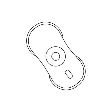 Window cleaning robot line icon vector.のイラスト素材