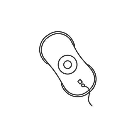 Window cleaning robot line icon vector.のイラスト素材