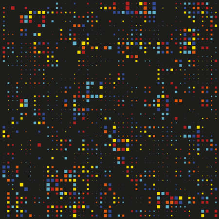 Mosaic seamless dark pixel vector backgroundのイラスト素材