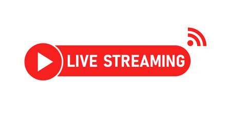 Live streaming icon vector for online stream.のイラスト素材