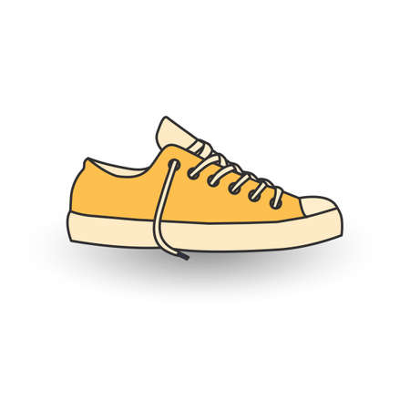 Sneaker icon. Colored vector sport shoeのイラスト素材