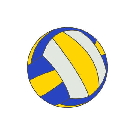 Sport voleyball ball colored vector iconのイラスト素材
