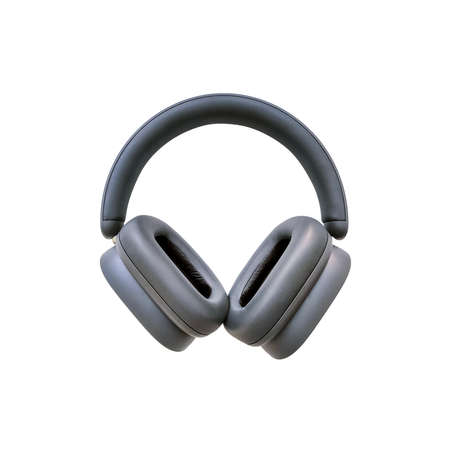 Black headphones isolated on white backgroundの写真素材