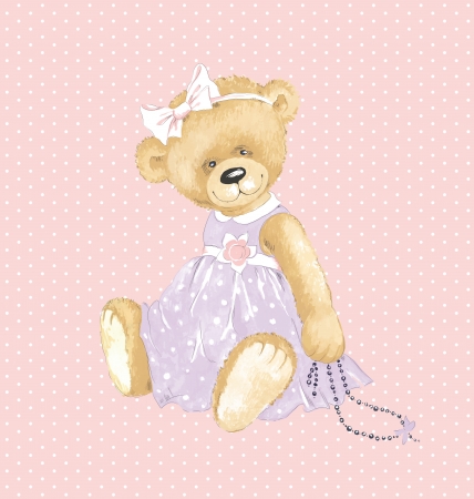 Girls Teddy Bearの写真素材