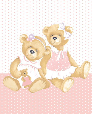 Girls Teddy Bearsの写真素材