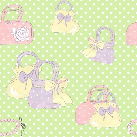 Bags hand-drawn  Seamless background のイラスト素材