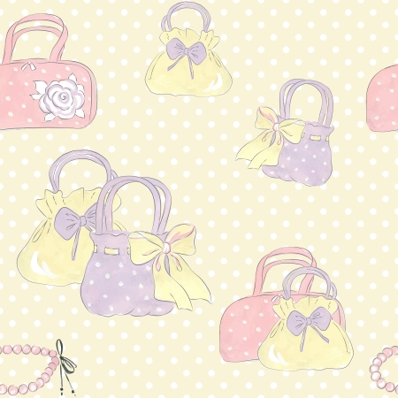 Bags hand-drawn  Seamless background のイラスト素材