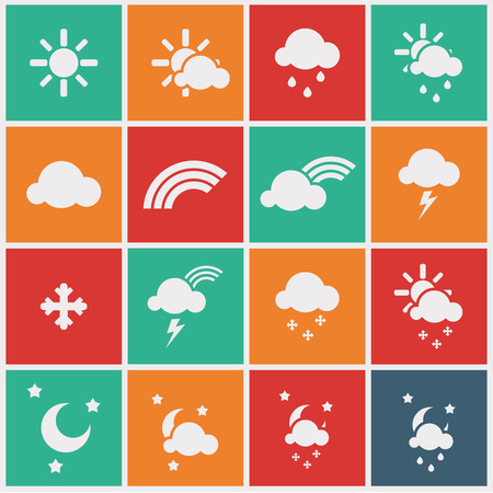 Wheather iconsのイラスト素材