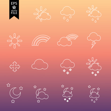Wheather iconsのイラスト素材