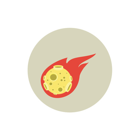 Illustration of a Meteor Falling From the Sky  vectorのイラスト素材