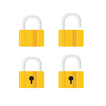 Locks icons on white background. のイラスト素材