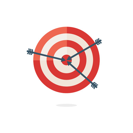 Red darts target aim on white backgroundのイラスト素材