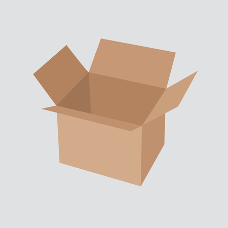 Recycle brown box packaging. のイラスト素材