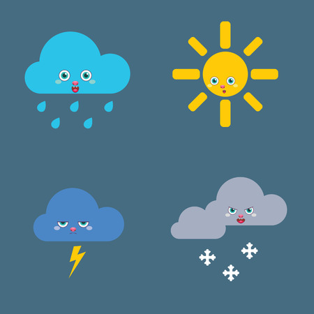 Icons set Weatherのイラスト素材