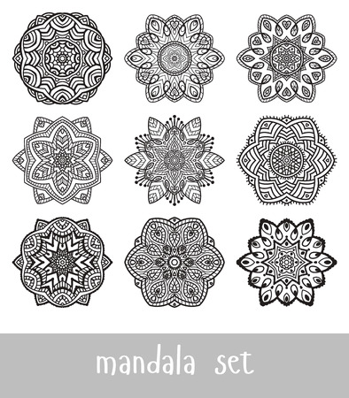 Mandala. Vintage decorative element. Ethnic round ornamentのイラスト素材