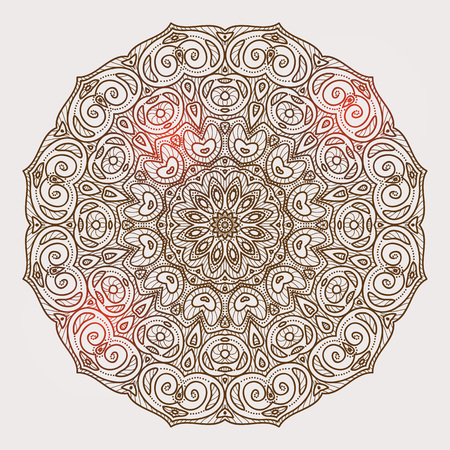Mandala. Vintage decorative element. Ethnic round ornamentのイラスト素材