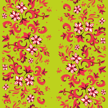 A floral textile seamless vector pattern.のイラスト素材