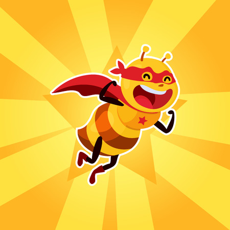 Bee Strong vectorのイラスト素材