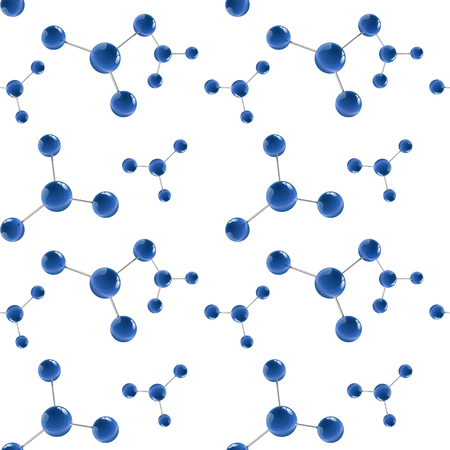 Bright molecular model seamless pattern vector illustrationのイラスト素材