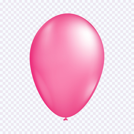 Pink balloon vector illustration. Party design elementのイラスト素材