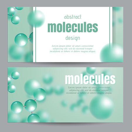 An abstract molecules background.のイラスト素材
