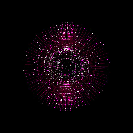 Bright colors shining neon lights vector circle backgroundのイラスト素材