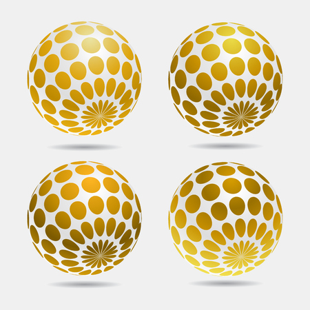 Gold decorative balls.のイラスト素材