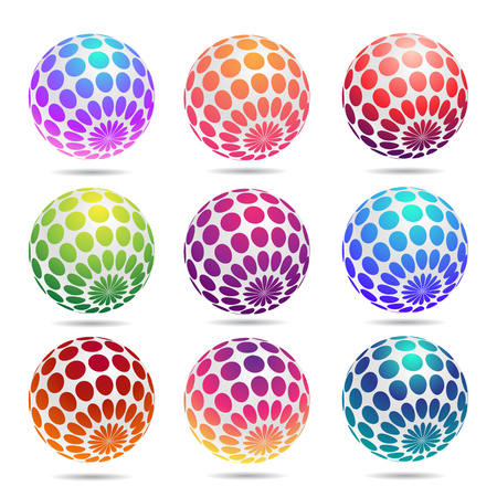 Multicolored decorative balls.のイラスト素材
