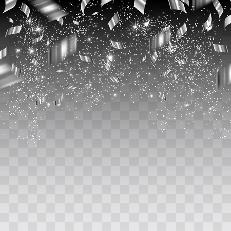 Abstract background with silver confetti vector illustrationのイラスト素材