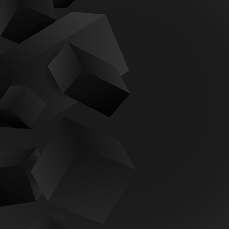Vector Illustration of abstract 3d cubes.のイラスト素材