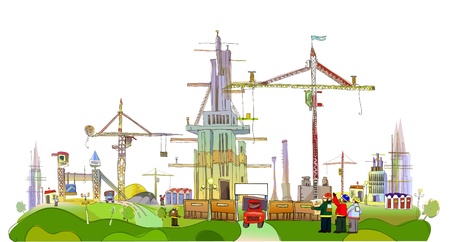Building site のイラスト素材
