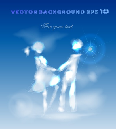 couple on the havens のイラスト素材