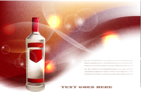 background with bottle of spiritのイラスト素材