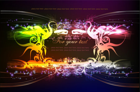 neon frameのイラスト素材