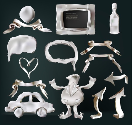 Plasticine symbols collection のイラスト素材