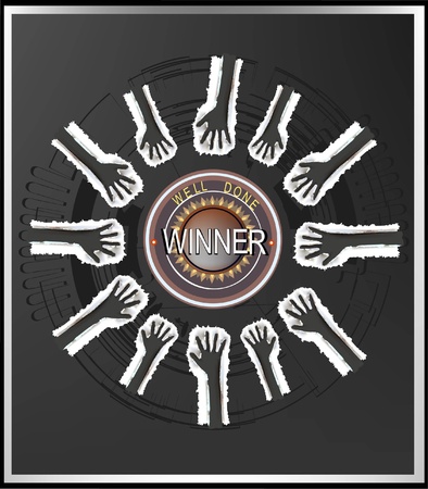 rising paper hands Paper collectionのイラスト素材