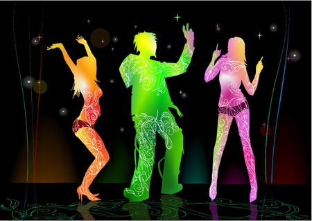 bancing peopleのイラスト素材