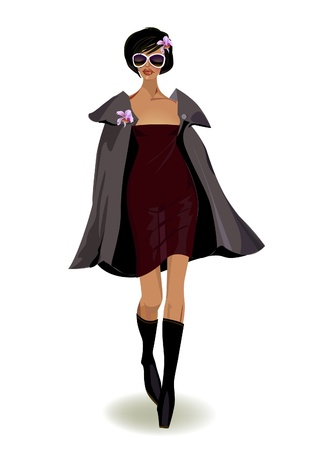 wolking modelのイラスト素材