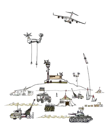 Army illustrationのイラスト素材