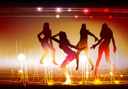 neon girls のイラスト素材