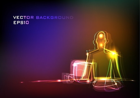 neon announcer のイラスト素材