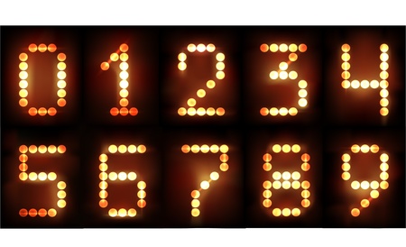 neon numbersのイラスト素材