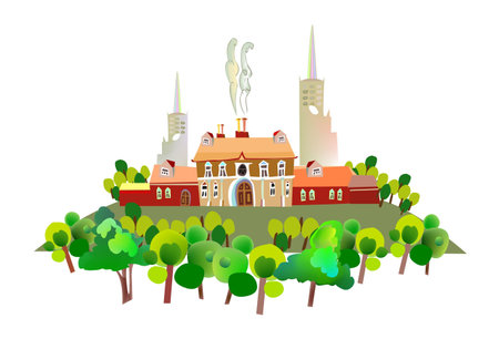 city illustration のイラスト素材